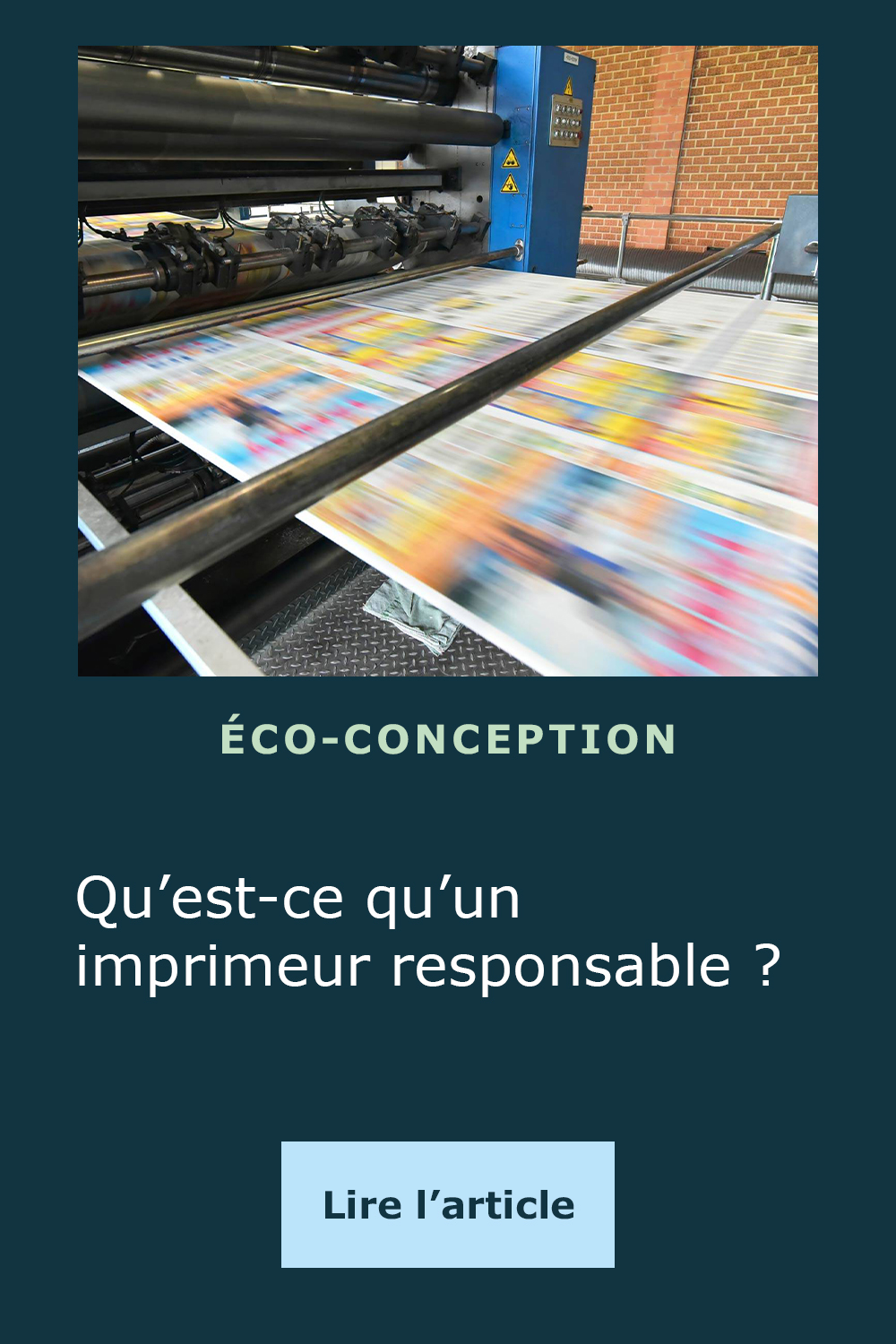 affiche article qu'est ce qu'un imprimeur responsable ?